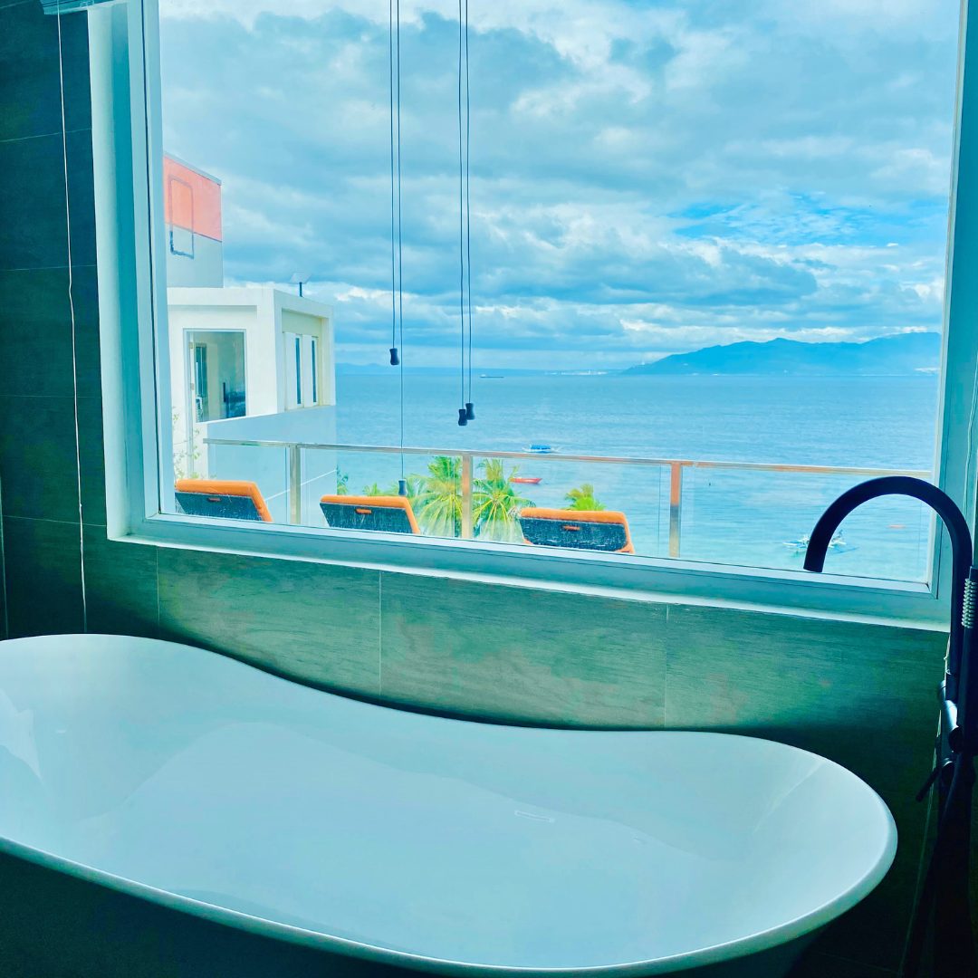 Penthouse suite with ocean views