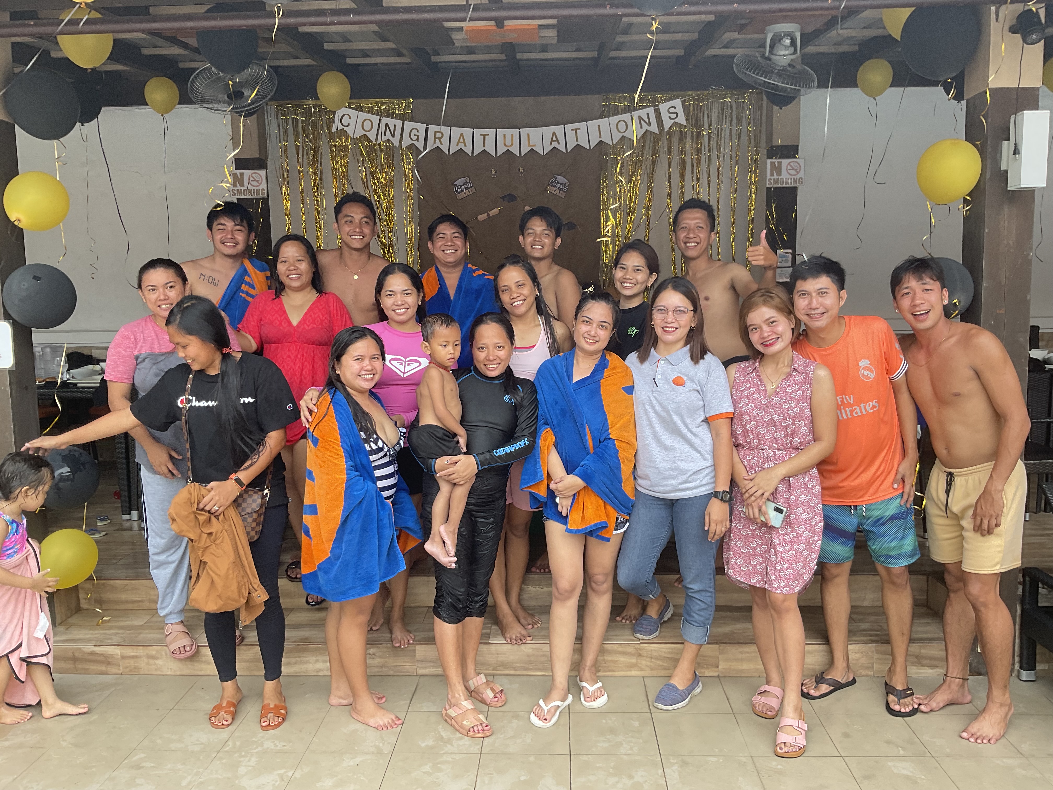 Group enjoying villa stay