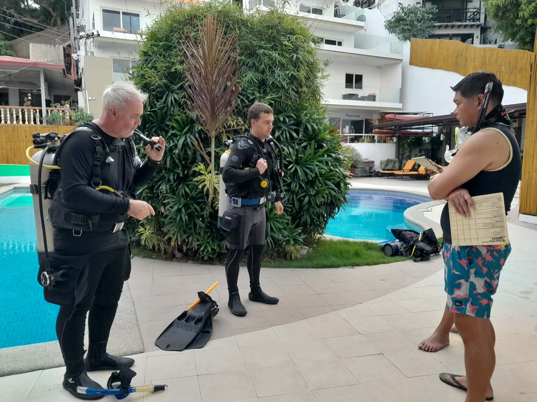 Candidates ready for pool skills training