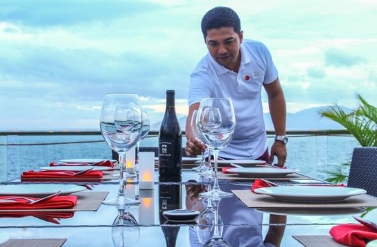 Rooftop and poolside dining at Lalaguna Villas