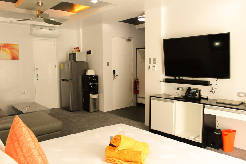 Rooms come with refridgerators with freezers, and unlimited mineral water