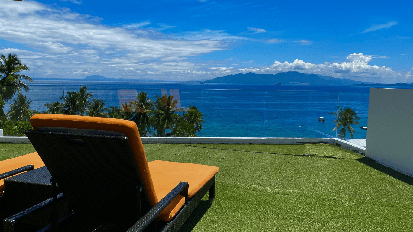 Spectacular view of verde passage from Lalaguna Villas luxury dive resort Puerto Galera