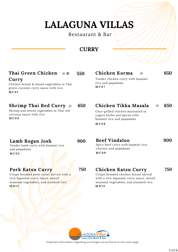 Lalaguna Villas Menu - Puerto Galera's Best Cuisine